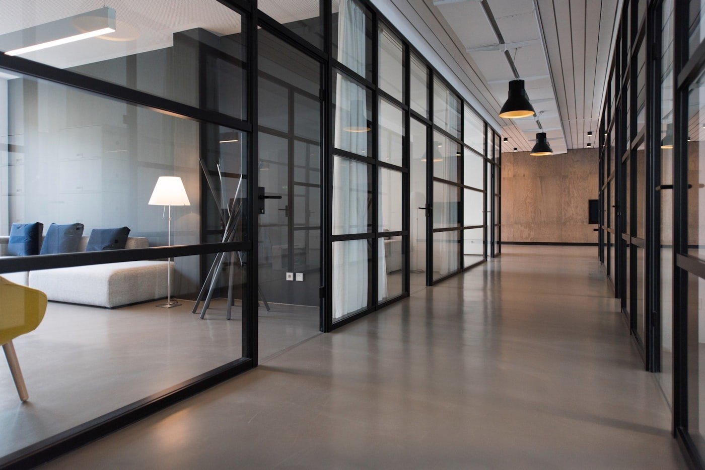 An empty corporate office corridor — FC-GPR and FC-TRS reporting deadlines under FEMA