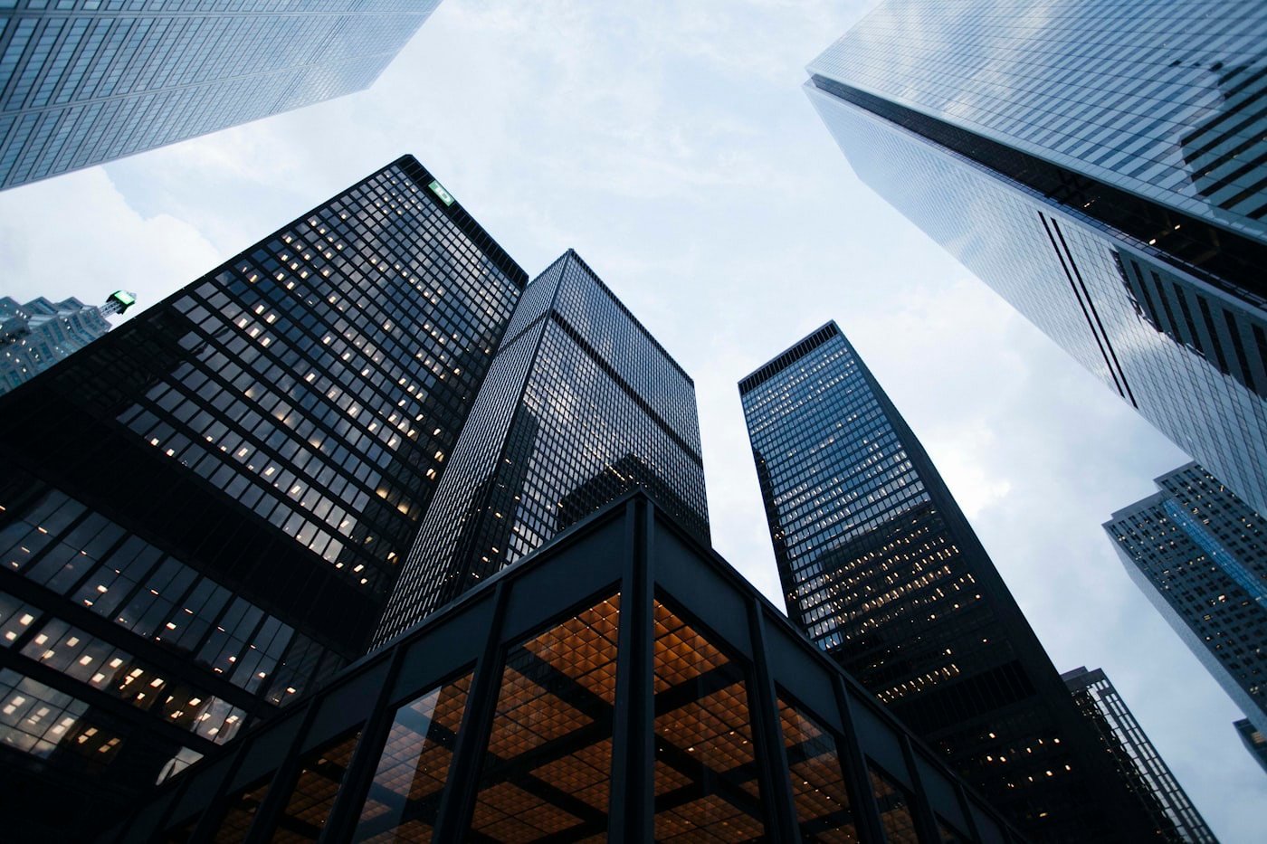 Corporate towers seen from below — companies taking foreign capital under the FDI route
